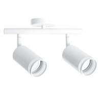 Светильник ДБО 2хGU10 без ламп наклонный белый | код 41488 | Feron