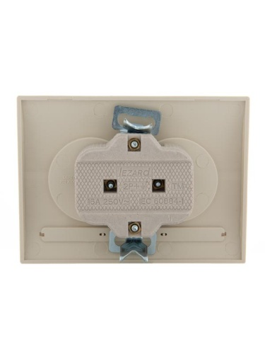 DERIY Розетка х2 б/з ПБТ крем | код 702-0303-128 | Lezard