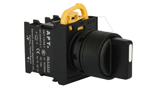 Переключатель PB3E, черный, I-0<-II, возврат, 2NO, 6A 230VAC/24VDC, без подсветки, 22mm, IP65 | код PB3E-X30S20S/K00fu | АРТ Переключатель PB3E, черный, I-0<-II, возврат, 2NO, 6A 230VAC/24VDC, без подсветки, 22mm, IP65 | код PB3E-X30S20S/K00fu | АРТ