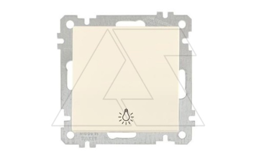 21 - Выключатель кнопочный, символ - лампа, пруж. зажимы, сл.кость | код 2100-407-0102 | Mutlusan 21 - Выключатель кнопочный, символ - лампа, пруж. зажимы, сл.кость | код 2100-407-0102 | Mutlusan