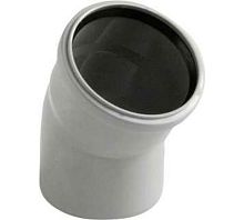 Отвод 15 градусов 110мм для внутренней канализации | код 20112110 | VALFEX