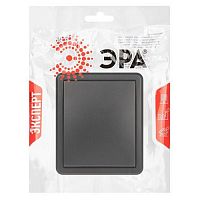 Выключатель Эксперт 11-1202-05 с подсветкой IP20 10АХ-250В ОУ антрацит | код Б0063044 | ЭРА