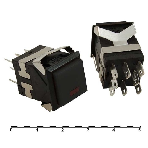 Кнопочный переключатель RUICHI KD2-22BBR | код 83061 | Ruichi