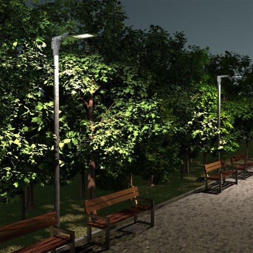 Кронштейн для уличных светильников 200х205х100 мм на трубу до D58 мм/консоль D48 мм серый | код 903265106 | Gauss фото 6