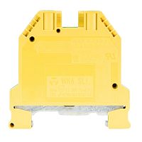 Заземляющая клемма, тип фиксации провода: винтовой, номинальное сечение: 6 мм кв., 41A, 800V, ширина: 8 мм, цвет: желто-зеленый, тип монтажа: DIN 35 | код 57.506.9055.0 | Wieland