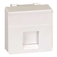 Адаптер на 1 RJ45(12) 75528-, 75540-, 75541-, 75544-39, широкий, шторки, S27, серый | код 27087-37 | Simon