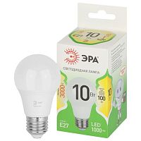 Лампа светодиодная LED 10 Вт 1000Лм 3000К груша теплый E27 220-240В LED A60-10W-830-E27 Green Line | код Б0067118 | ЭРА