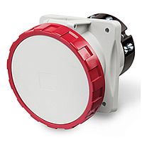 Разъем пром. силовой CEE встраиваемый наклонный, гнездо, 125A, 3P+E 6h, 380_415VAC 50/60Hz, уст. 114x114mm, IP66/IP67/IP69, серия OPTIMA | код 418.12566 | Scame