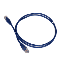 Патч-корд TWT UTP кат.5e, с заливными колпачками, 10.0 м, синий | код TWT-45-45-10-BL | TWT