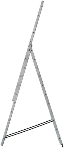 Лестница трехсекционная 3х11 H=316/539/759см 16.61кг усиленная алюм. FIT 65437