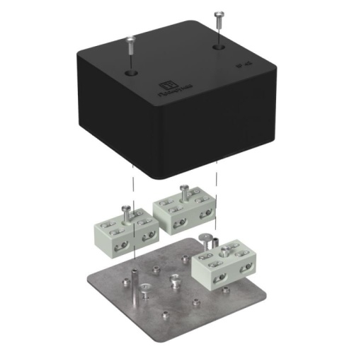 Коробка огнестойкая разветвительная для кабель-канала 40-0460-FR6.0-4-6-Р Е15-Е60 RAL9005 85х85х45 (44 шт/кор) Промрукав | код 40-0460-9005-FR6.0-4-6-Р | ПРОМРУКАВ