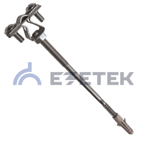 Держатель проводника круглого 8-10 мм для бетонного фасада, оцинк. | код 90025 | ЕЗЕТЕК