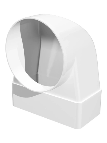 Соединитель пластиковый угловой 90° для плоского воздуховода с круглым 60х204/D150 | код 620СК15КП | ERA Соединитель пластиковый угловой 90° для плоского воздуховода с круглым 60х204/D150 | код 620СК15КП | ERA