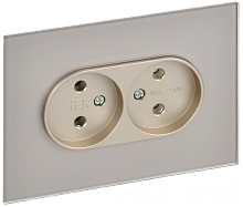 SKANDY Роз. 2-я без з/к/ш стекло 10А SK-R03Sh шамп. IEK | код SK-R20-10-K37 | IEK