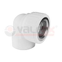 Уголок комбинированный 25 х 3/4' ВР полипропиленовый PPR белый | код 10125025 | VALFEX