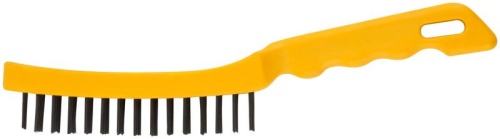 Кордщетка стальная, желтая пластиковая ручка, 275 мм, 4-х рядная | код 38438 | FIT фото 3 Кордщетка стальная, желтая пластиковая ручка, 275 мм, 4-х рядная | код 38438 | FIT фото 3