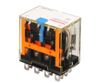 Реле RKL2CO220LTD1, 2CO, 10A(250VAC/30VDC), 220VDC, мех. индикация, тест-кнопка с блокировкой, диод A1+/A2-, LED | код RKL2CO220LTD1 | Shenler