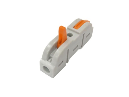 Соединительная проходная клемма 1 полюс СК 211-1 (0.4-2.5мм2 и 0.5-4.0мм2) HLT | код 081-19-023| HLT