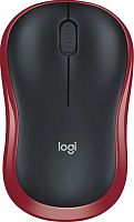 Мышь Logitech M185 черный/красный оптическая (1000dpi) беспроводная USB1.1 для ноутбука (2but) | код 1874178 | Logitech