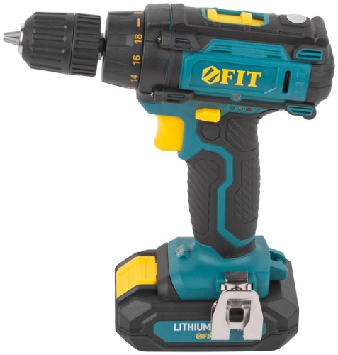 Дрель-шуруповерт аккумуляторная 18В 0-450/1550об/мин 29Нм 2 (Li-Ion) 1.3А.ч FIT 80199 фото 10