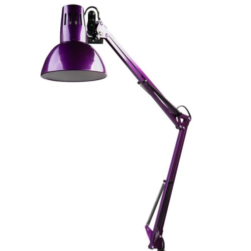 Светильник настольный KD-312 С12 230В 60Вт E27 струбцина фиолет. Camelion 12341 фото 6