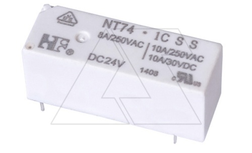 Реле NT74 1C S S 8 DC24V, 8А(250VAC/30VDC), 1CO, AgSnO2, 24VDC, IP67 | код NT741CSS8DC24V | Forward Relay