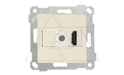 Rita - Розетка 1xHDMI, сл.кость | код 2200-457-0102 | Mutlusan