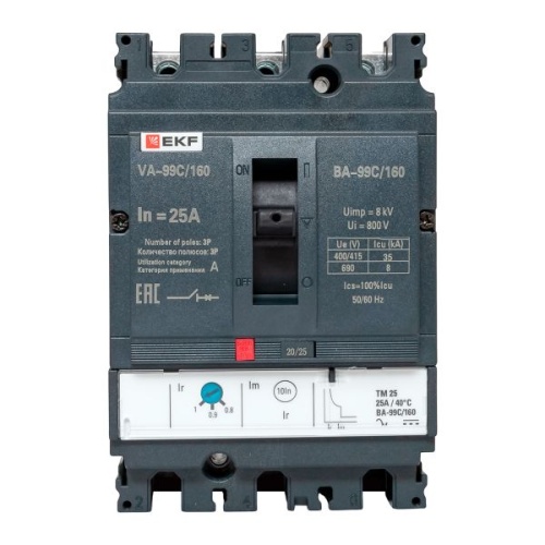 Выключатель автоматический ВА-99C (Compact NS) 160/25А 3P 36кА PROxima | код mccb99C-160-25 | EKF фото 3