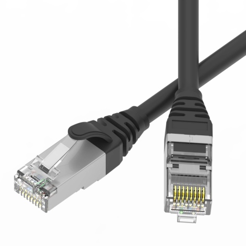 Патч-корд экранированный SLIM CAT6 U/FTP 4х2, 28 AWG, LSZH, чёрный, 0,3м | код RN6UF4503BK-28 | DKC