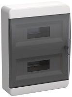 Корпус пластиковый ЩРН-П-24 IP41 черн. прозр. дверь TEKFOR | код TF5-KP12-N-24-41-K01-K03 | IEK