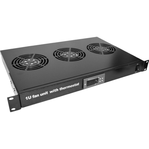 Блок 3-х вентиляторов 19, с подшипниками, с термостатом, 1U | код TWT-CBB-FANB3-RACK-T | TWT