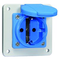 розетка панельная Schuko фланец 75*75 Schuko IP54 | код 71108 | Bals