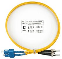 Cabeus FOP(d)-9-SC-ST-1m Шнур оптический duplex SC-ST 9/125 sm 1м LSZH | код 7543c | Cabeus