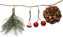 Гирлянда новогодняя светодиодная NGF-D024-01 шишки 2АА | код 93674 | Navigator Group