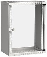 ITK Шкаф настенный LINEA WE 15U 550х350мм дверь стекло серый | код LWE3-15U53-GF | IEK