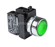 Кнопка нажимная круглая зеленая CM202DY (2НЗ) | код CM202DY | EMAS