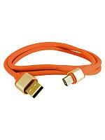 Дата-кабель, ДК 14, USB - USB Type-C, 1 м, силиконовая оплетка, оранжевый, TDM | код SQ1810-0314 | TDM