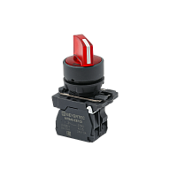 Переключатель на 3 положения с фиксацией и подсветкой, красный, 1NС, 24V AC/DC, IP65, пластик MTB5-AK34721 | код 137295 | MEYERTEC