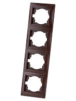 Рамка 4-х постовая вертикальная венге Лама TDM | код SQ1815-0435 | TDM