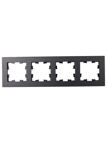 BRITE Рамка 4-мест. РУ-4-2-Бр стекло черн. матовый IEK | код BR-M42-G-31-K02 | IEK фото 3