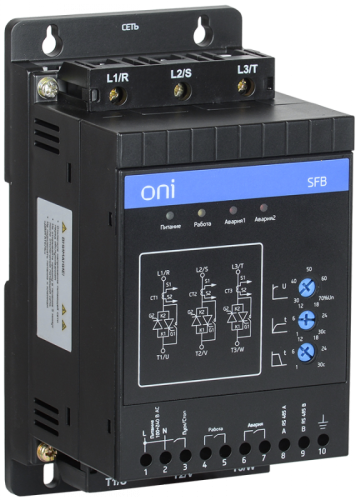 Устройство плавного пуска SFB 3Ф 380В 3,7кВт 7,5A Uупр 24В ONI | код SFB-33-D37-E-00 | ONI
