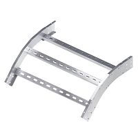 Угол лестничный вертикальный внешний 45 градусов 150х500, R600, цинк-ламельный | код ULOC655ZL | DKC