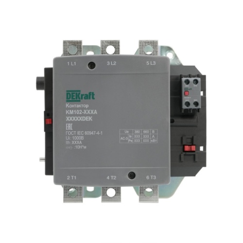 Контактор 400А 380В_АС АС3_ АС4 1НО+1НЗ КМ-102 | код 21968DEK | DEKraft