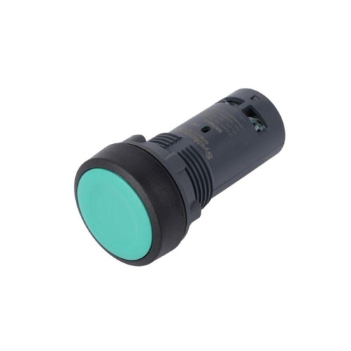 Кнопка SB7 моноблочная 22мм зеленая с возвратом, пластик, 1НО+1НЗ, IP65 | код SB7NA35 | Systeme Electric