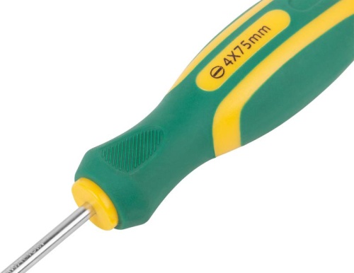 Отвертка "Контур" CrV сталь прорезиненная ручка 4х75мм SL FIT 55201 фото 4