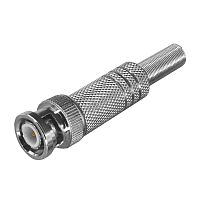 Разъем штекер BNC под пайку с пружиной металл (универсальный) PROCONNECT | код 05-3075-4 | PROCONNECT