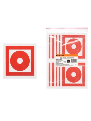 Знак 150х150мм Кнопка включения средств пожарной автоматики TDM | код SQ0817-0090 | TDM