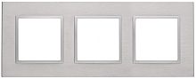 Рамка на 3 поста, металл, Эра Elegance, алюминий+алюм, 14-5203-03 | код Б0034553 | ЭРА