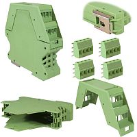 Корпус для РЭА на DIN-рейку RUICHI ТС-4003, крепление 35 мм, АБС пластик, зеленый | код 81052 | Ruichi
