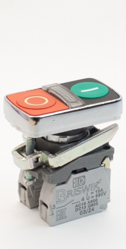 Выключатель Briswik КМЕ 8602м -ЛС 24В зел-красн IP65 УХЛ3 10А 0но+2нз | код aD-GB-5Ai-3623 | Briswik Выключатель Briswik КМЕ 8602м -ЛС 24В зел-красн IP65 УХЛ3 10А 0но+2нз | код aD-GB-5Ai-3623 | Briswik